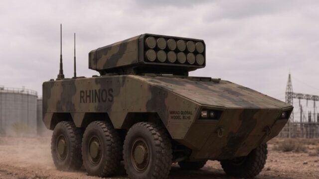 Imagen de portada: Miriad plantea un vehículo autónomo Rhinos para lanzar interceptores contra drones