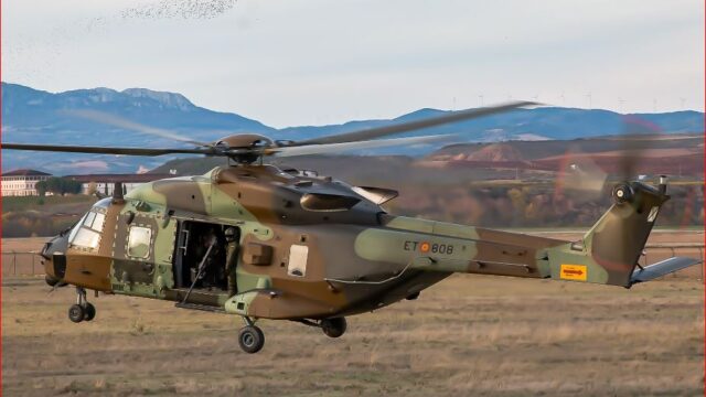 Imagen de portada: El Bhelma IV recibiría su primer NH90 para iniciar el relevo de los Cougar en El Copero