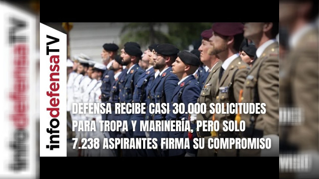 Imagen de portada: Defensa habría recibido 29.557 solicitudes para 8.884 plazas de tropa y marinería en 2025