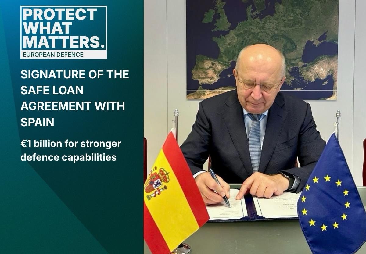 Imagen de portada: La UE y España habrían firmado un préstamo de hasta 1.000 millones de euros del fondo SAFE