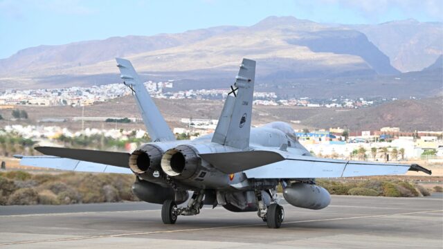 Imagen de portada: El F/A-18 46-22 habría realizado su último vuelo con el Ala 46 antes del relevo por Eurofighter